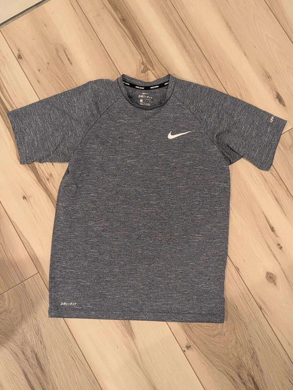 Nike Swim Dri-FIT Heathered Navy Short Sleeve Tee